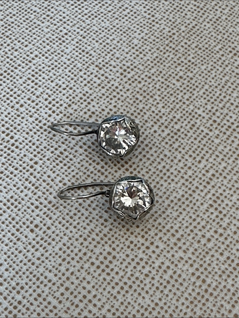 Silpada Sterling Silver Clear Crystal Drop Earrings